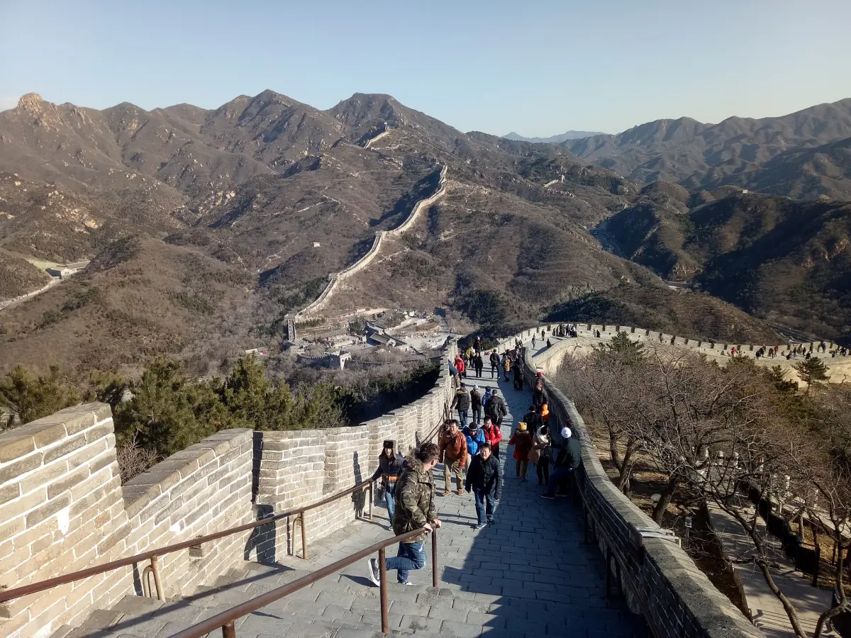 Steps and crowds on the Badaling wall