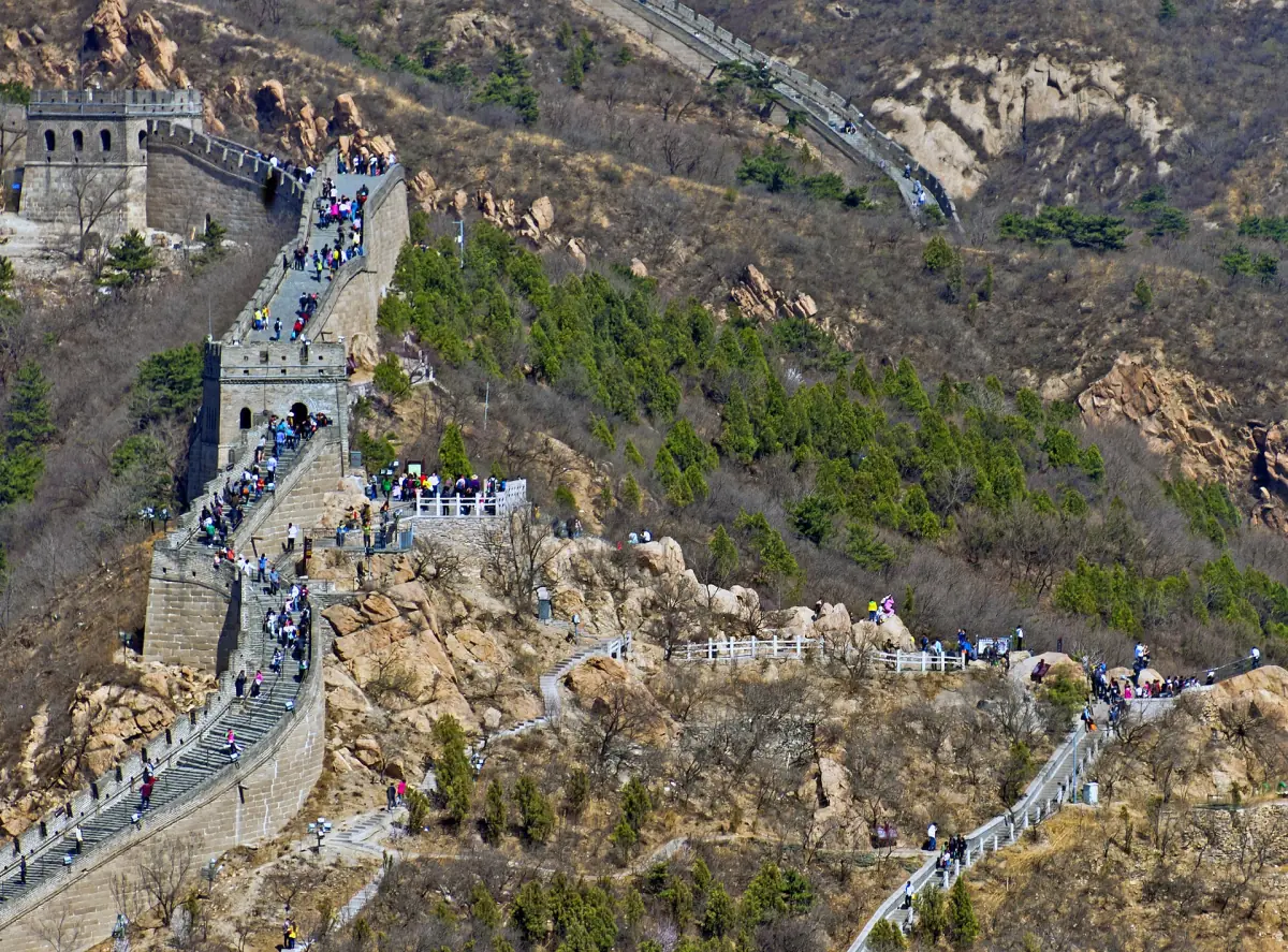 The Badaling wall seen from across the valley
