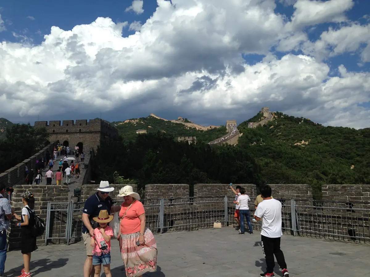 Visitors on the wall near Badaling Pass