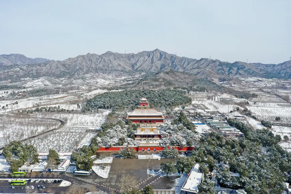 Changling Tomb of the Ming Tombs after snow
