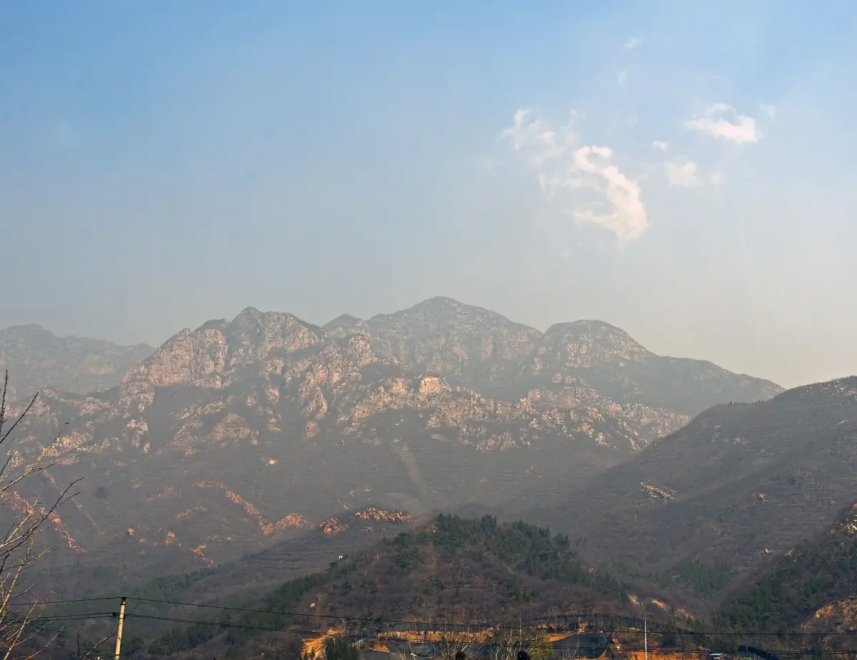 Mountains north of Beijing seen from the G6 expressway